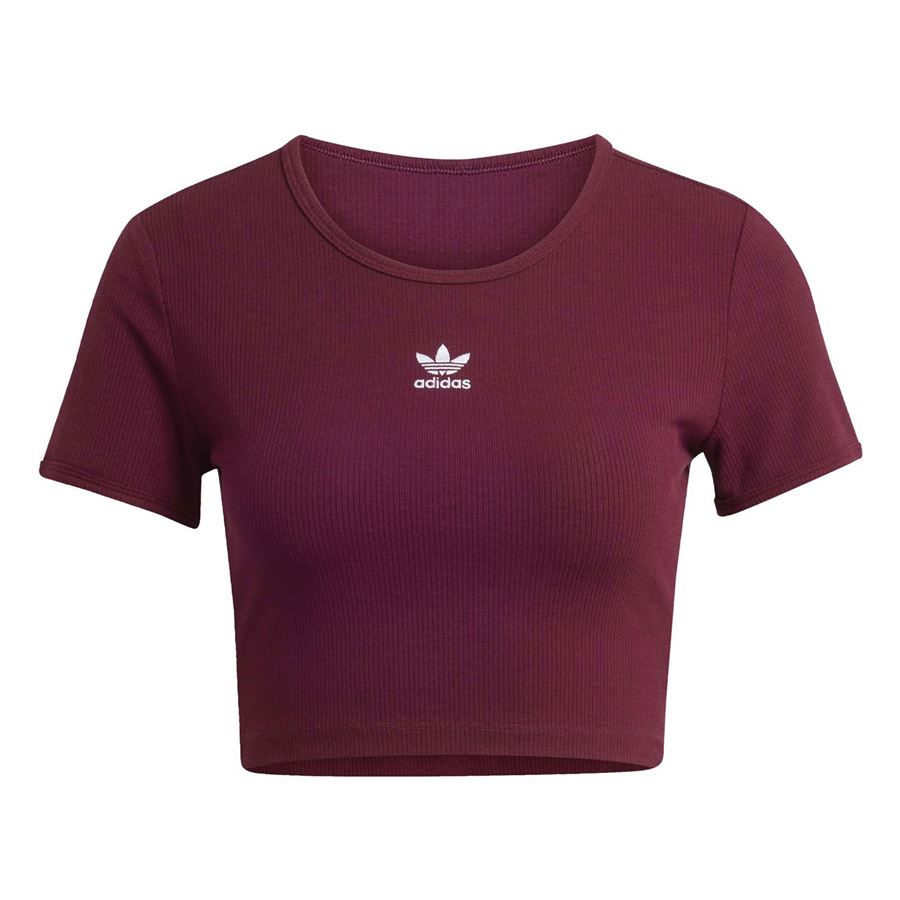 Essentials rib tee t-shirt crop a maniche corte da donna Adidas | KD3838X